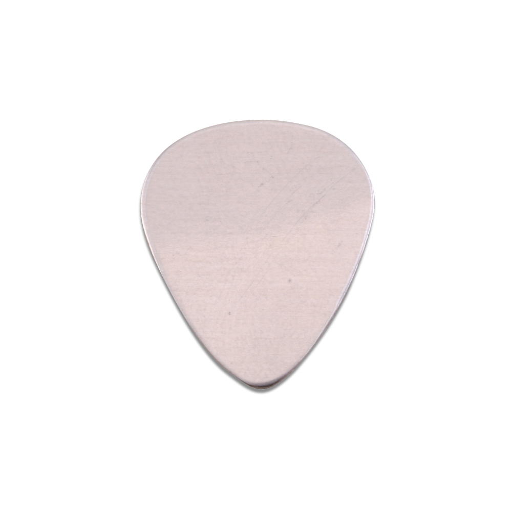 Metal Stamping Blanks Aluminum "Guitar Pick", 20mm (.79") x 17mm (.67"), 18g, Pack of 5